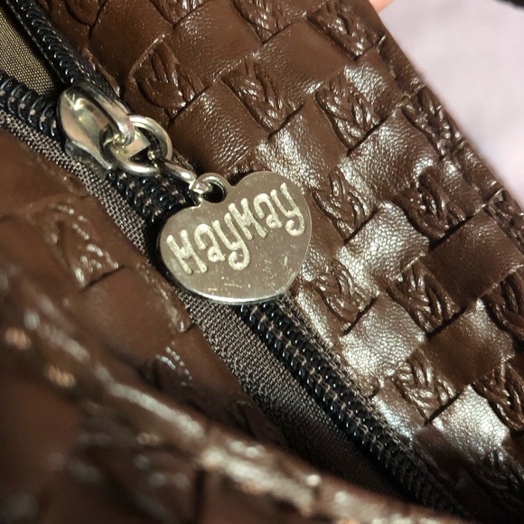 Brown Satchel Bag w/ Coin Purse Charm - Picture 5 of 15